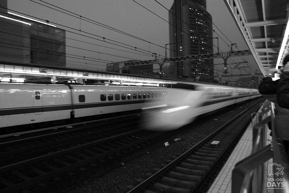 Speeding Shinkansen